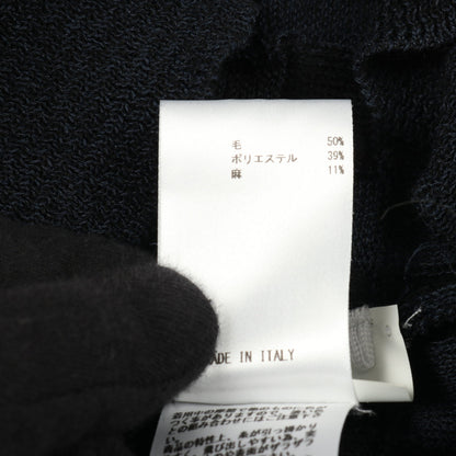 ニット クルーネック 長袖 ウール ネイビー ブラック ジルサンダー トップス JIL SANDER