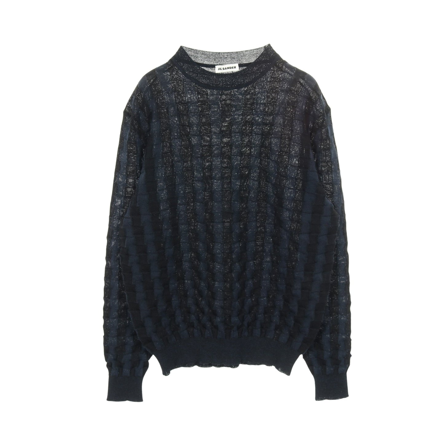ニット クルーネック 長袖 ウール ネイビー ブラック ジルサンダー トップス JIL SANDER