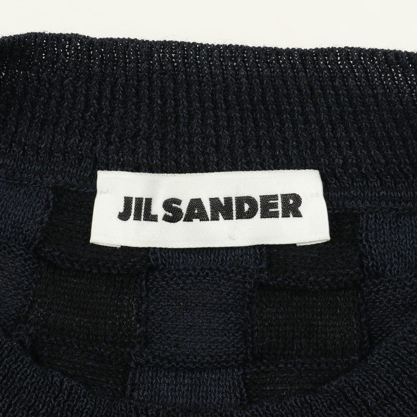 ニット クルーネック 長袖 ウール ネイビー ブラック ジルサンダー トップス JIL SANDER