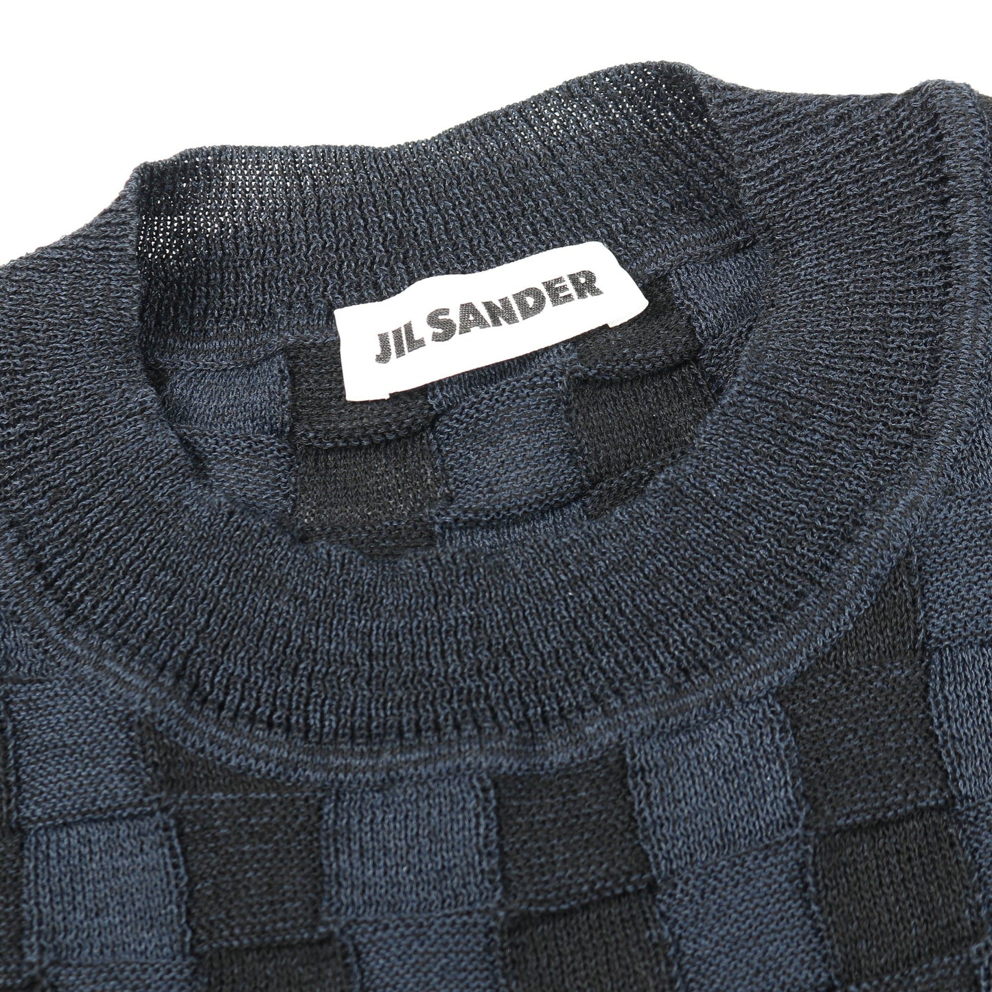 ニット クルーネック 長袖 ウール ネイビー ブラック ジルサンダー トップス JIL SANDER