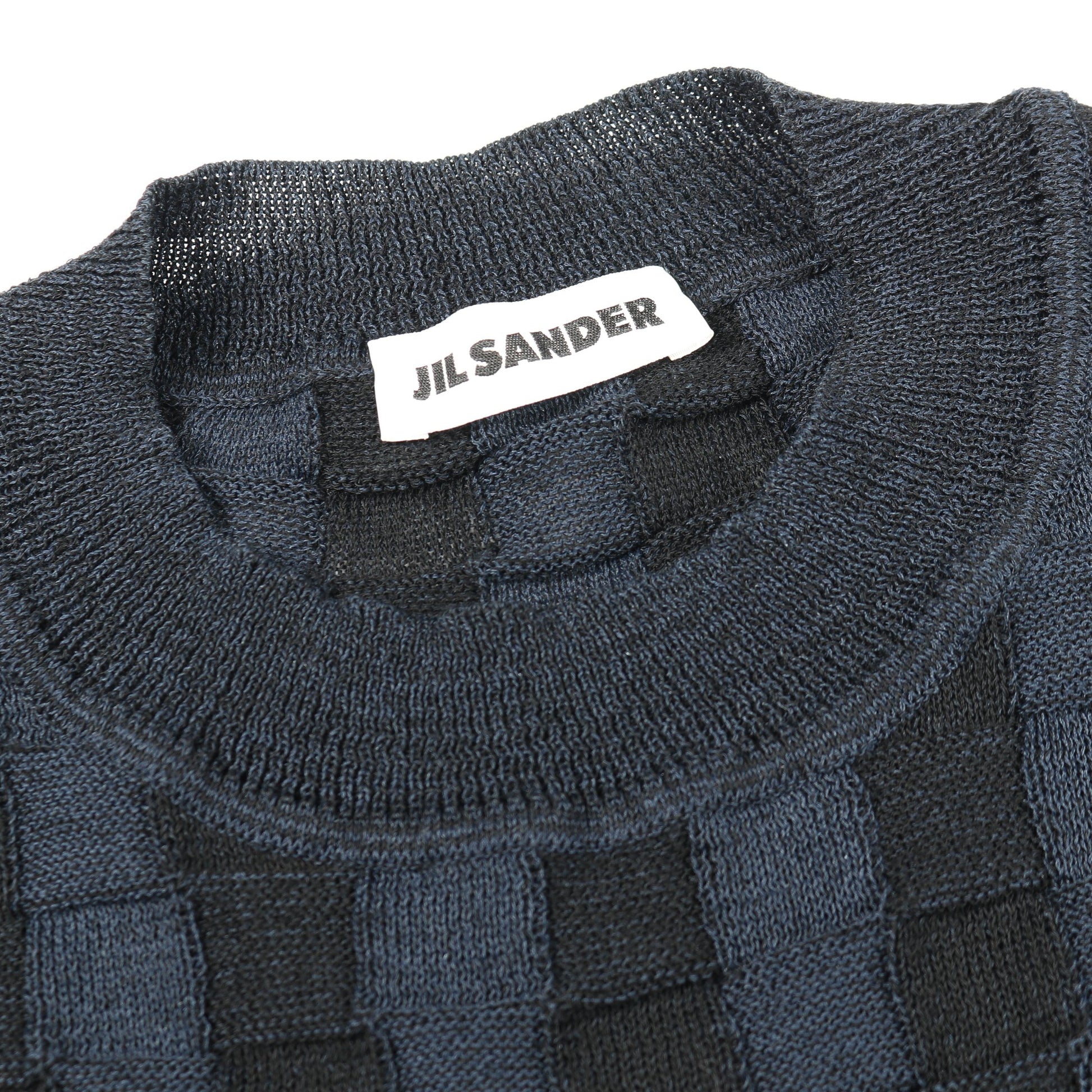 ニット クルーネック 長袖 ウール ネイビー ブラック ジルサンダー トップス JIL SANDER