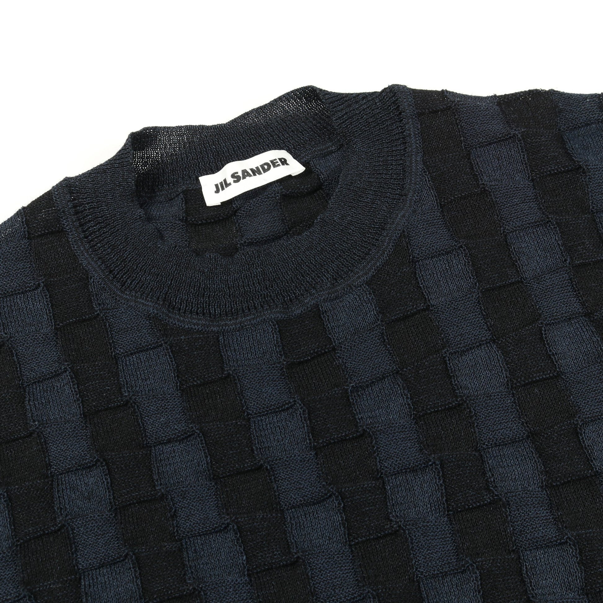 ニット クルーネック 長袖 ウール ネイビー ブラック ジルサンダー トップス JIL SANDER