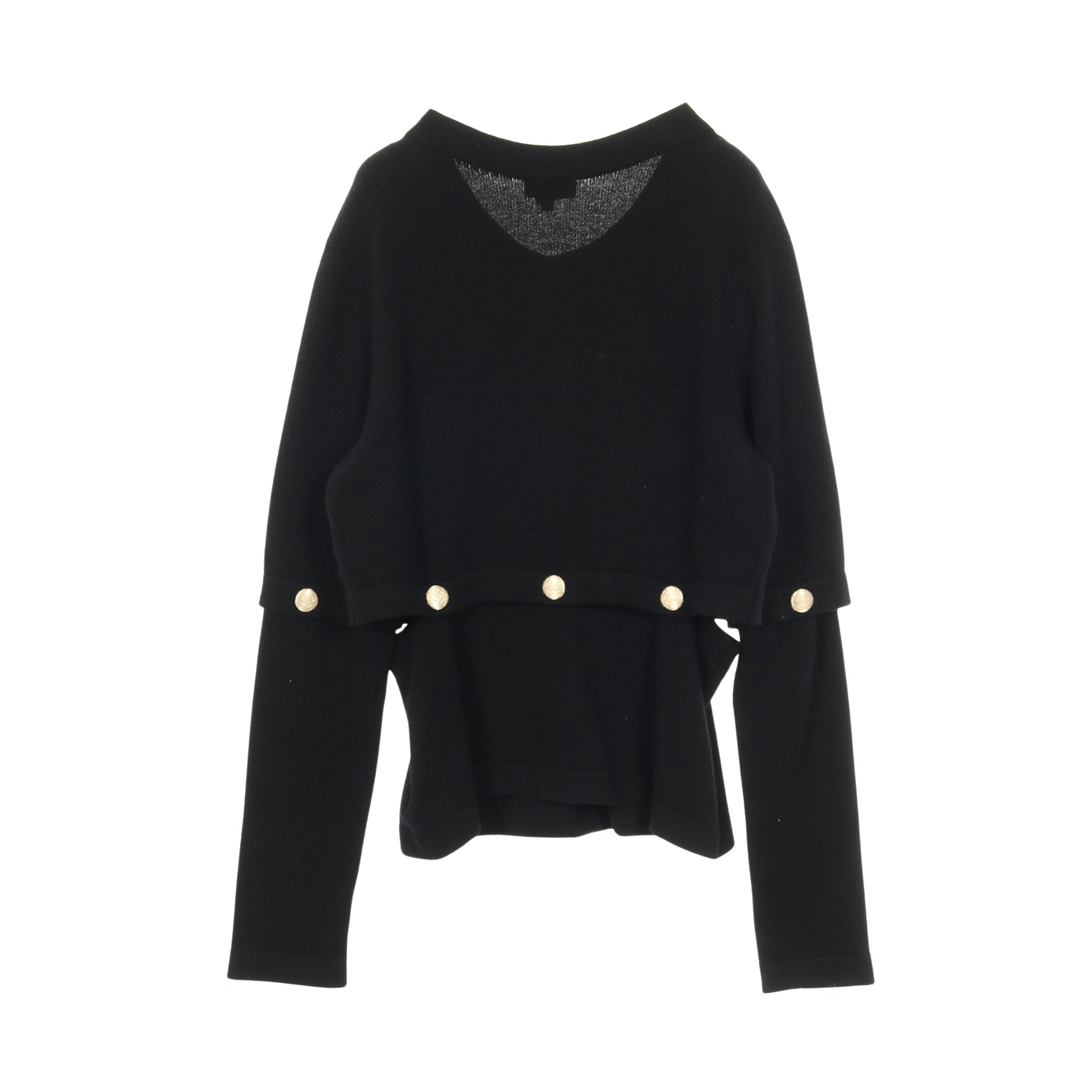 ココマークボタン カーディガン カシミヤ ブラック シャネル – RECLO