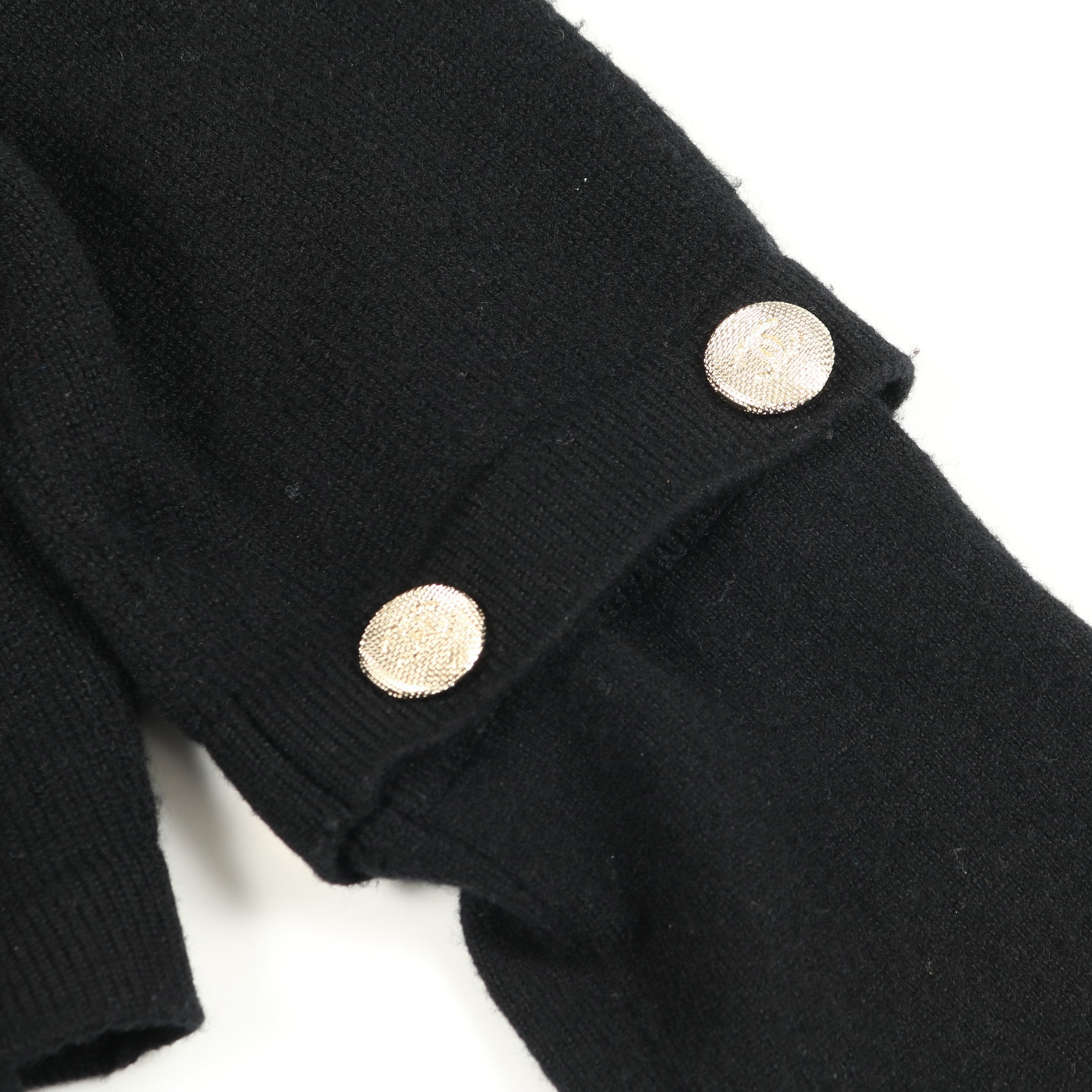 ココマークボタン カーディガン カシミヤ ブラック シャネル – RECLO