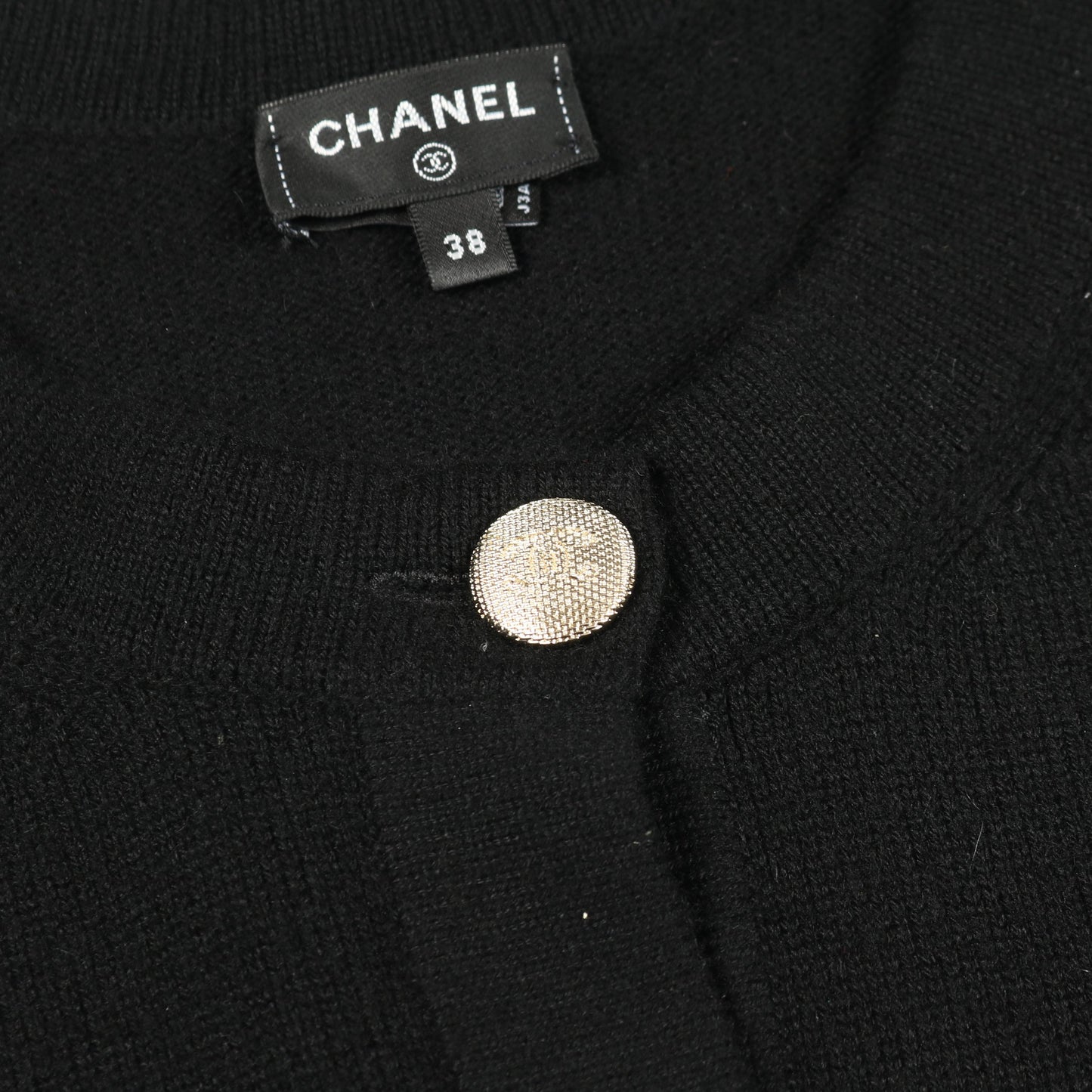 ココマークボタン カーディガン カシミヤ ブラック シャネル トップス CHANEL