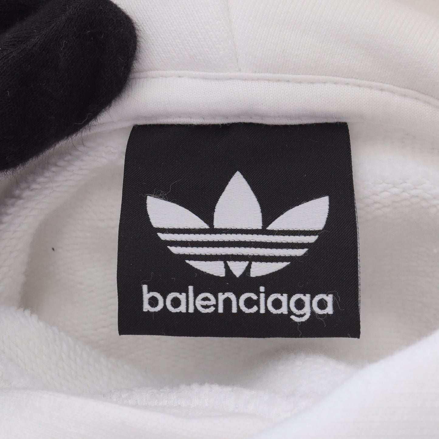 BALENCIAGA × adidas プルオーバーパーカー ロゴ 刺繍 コットン ホワイト バレンシアガ トップス BALENCIAGA