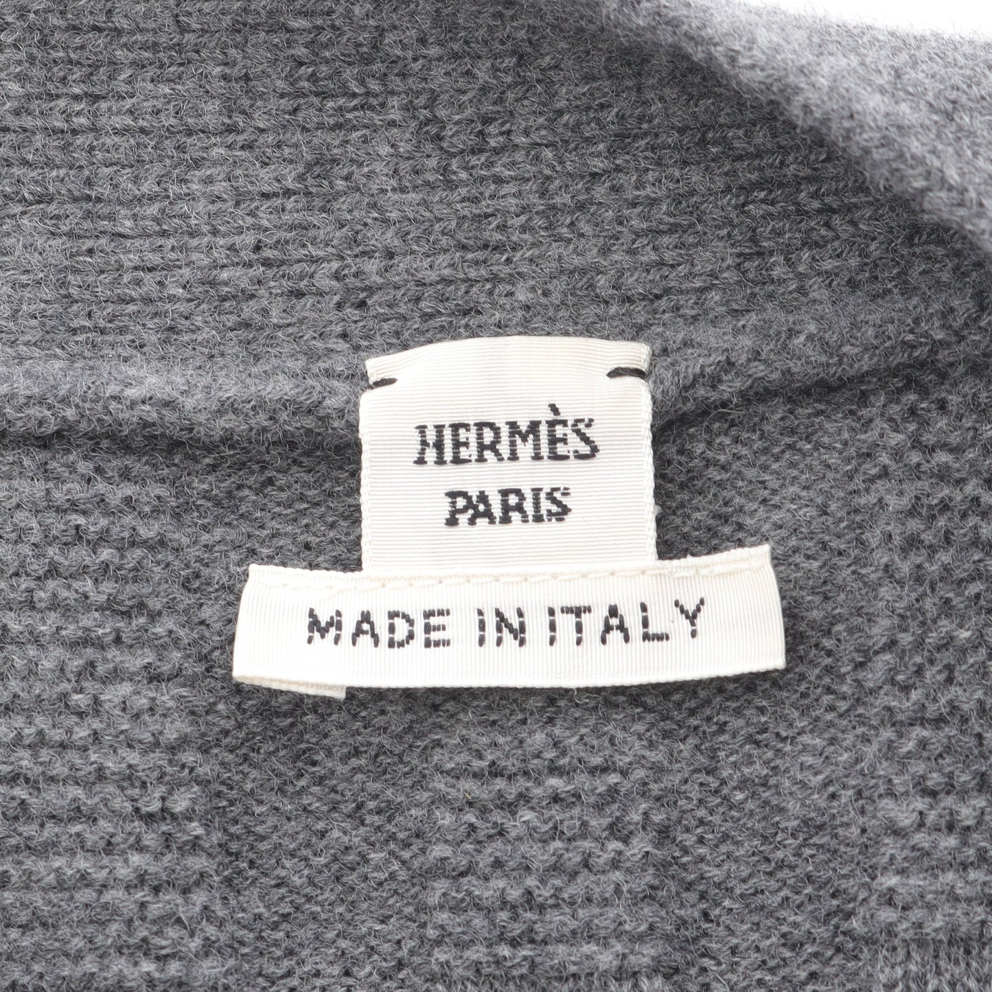 H柄 セリエボタン カーディガン ウール グレー エルメス トップス HERMES