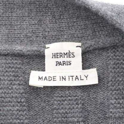 H柄 セリエボタン カーディガン ウール グレー エルメス トップス HERMES