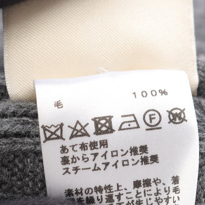 H柄 セリエボタン カーディガン ウール グレー エルメス トップス HERMES