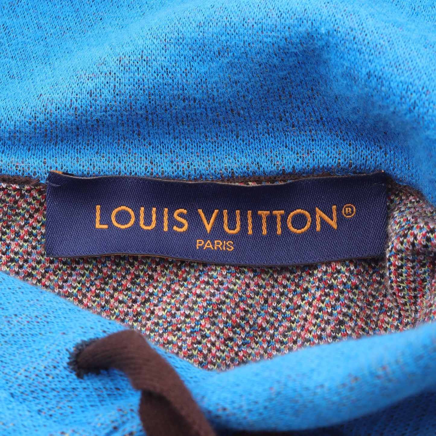 プルオーバーパーカー 総柄 コットン ブルー ブラウン マルチカラー ルイヴィトン トップス LOUIS VUITTON