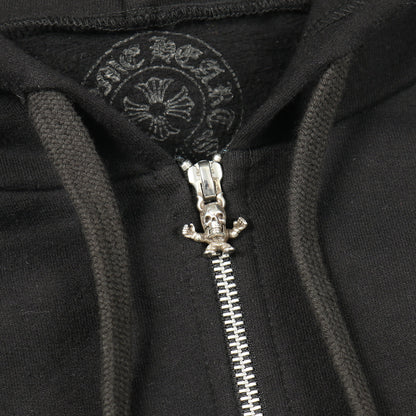 FOTI フォティ ジップアップパーカー バックプリント コットン ブラック レッド 裏起毛 クロムハーツ トップス Chrome Hearts