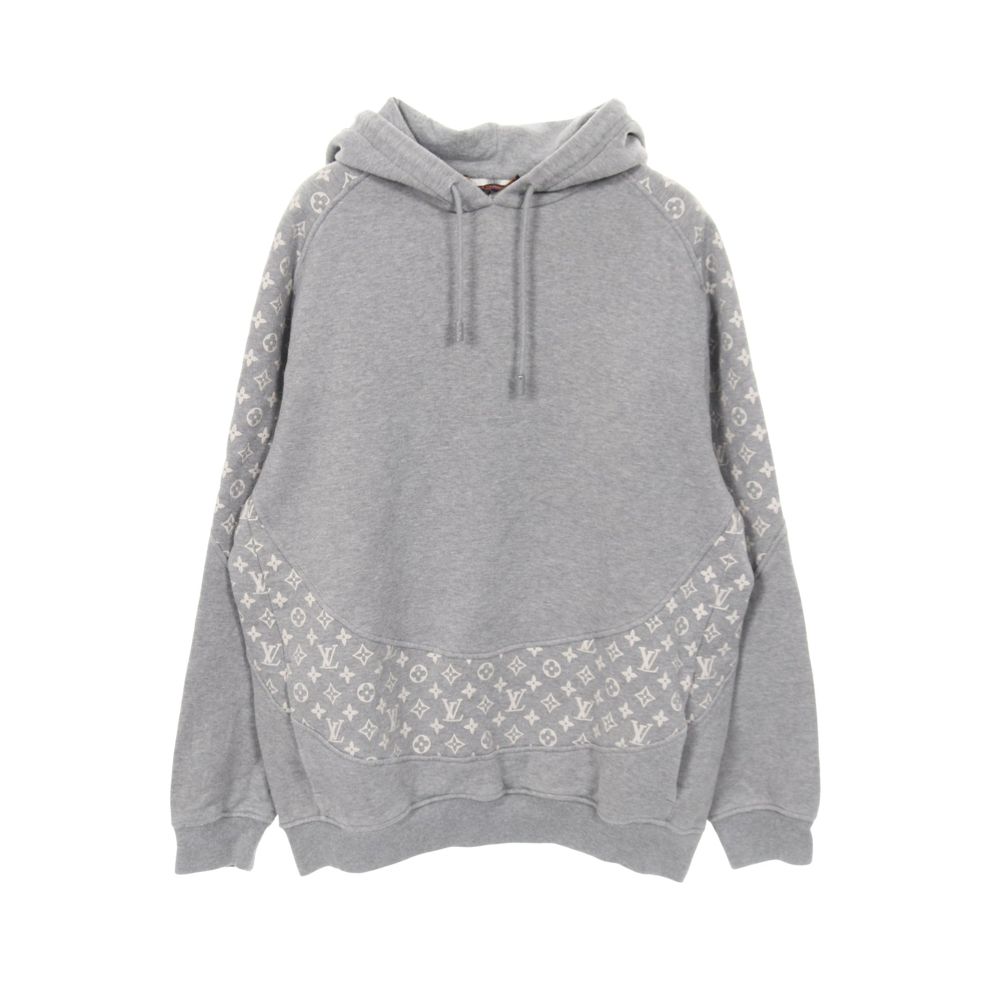 モノグラム サークルカットフーディ プルオーバーパーカー コットン グレー ルイヴィトン トップス LOUIS VUITTON