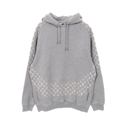 モノグラム サークルカットフーディ プルオーバーパーカー コットン グレー ルイヴィトン トップス LOUIS VUITTON