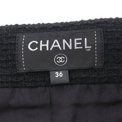 ツイード スカート ウール ブラック ゴールド シャネル ボトムス CHANEL