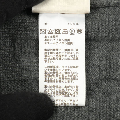 H柄 ニットワンピース クルーネック ウール グレー エルメス ワンピース HERMES