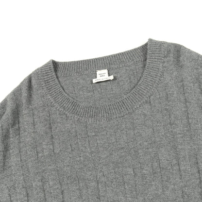 H柄 ニットワンピース クルーネック ウール グレー エルメス ワンピース HERMES
