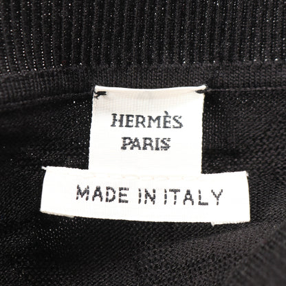 ツイルレーヌ シェーヌダンクル ニットワンピース シルク コットン ブラック エルメス ワンピース HERMES