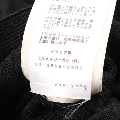ツイルレーヌ シェーヌダンクル ニットワンピース シルク コットン ブラック エルメス ワンピース HERMES