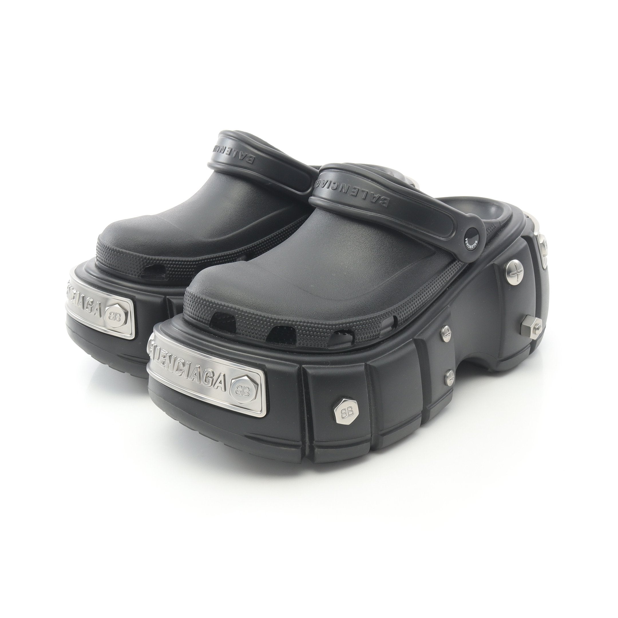 バレンシアガ　スタッズサンダル　黒 中古・古着通販】BALENCIAGA (バレンシアガ) スタッズストラップ