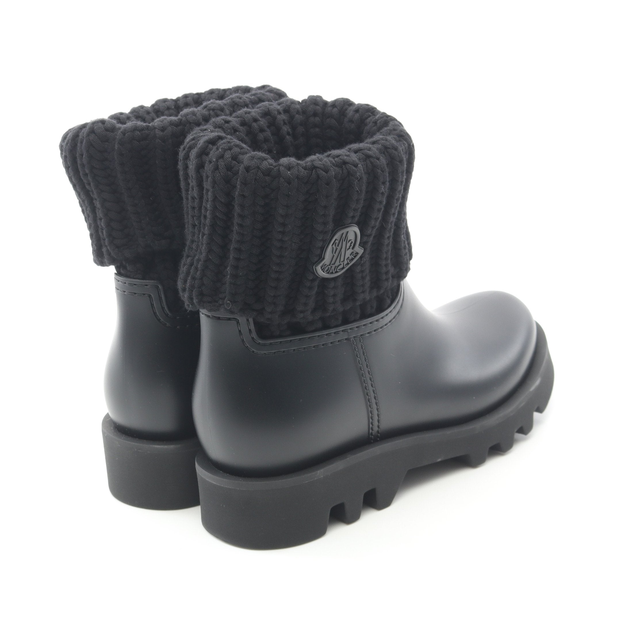 GINETTE レインブーツ レインシューズ ラバー ニットファブリック