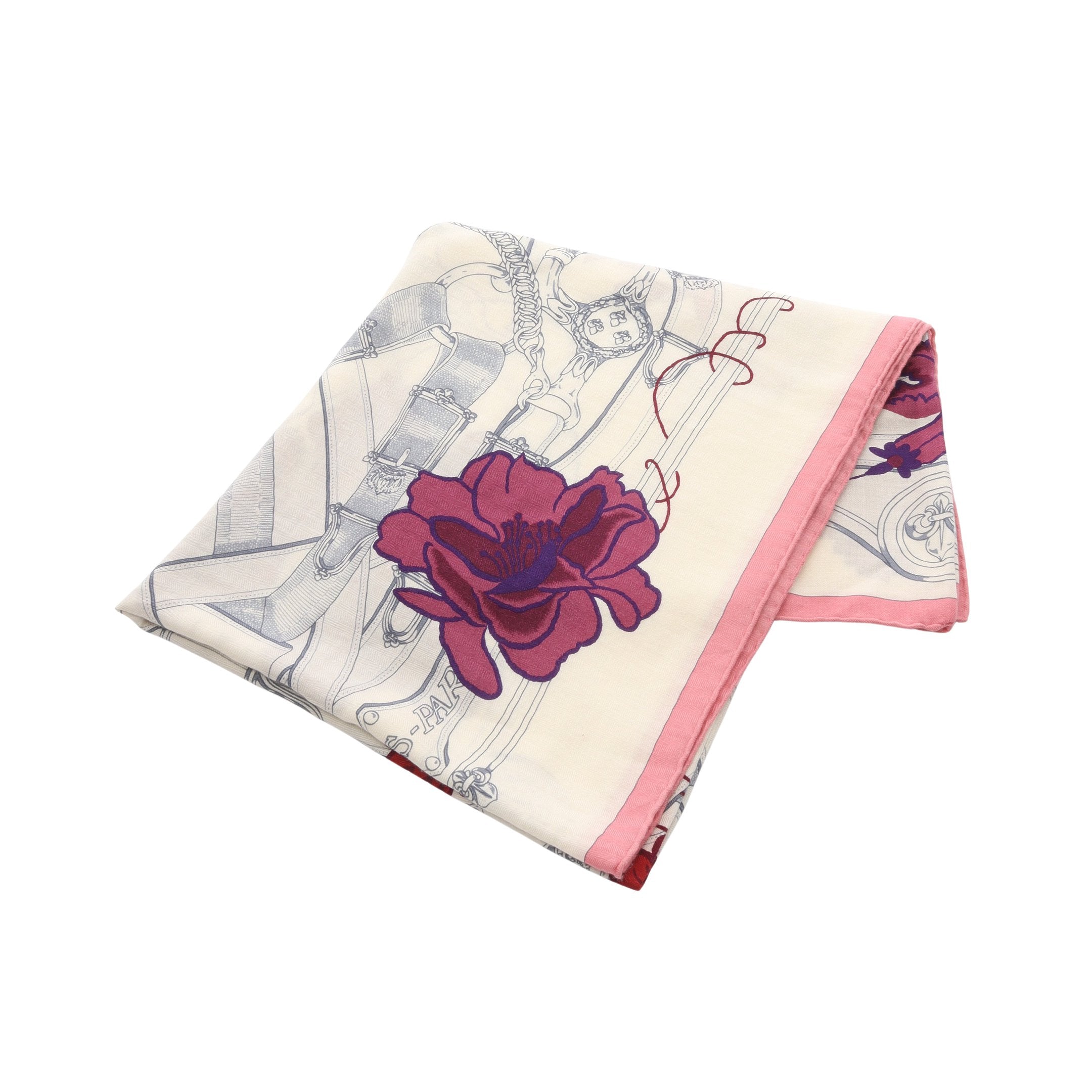 カレジェアン カレ140 CAVALCADOUR Fleuri スカーフ ショール カシミヤ