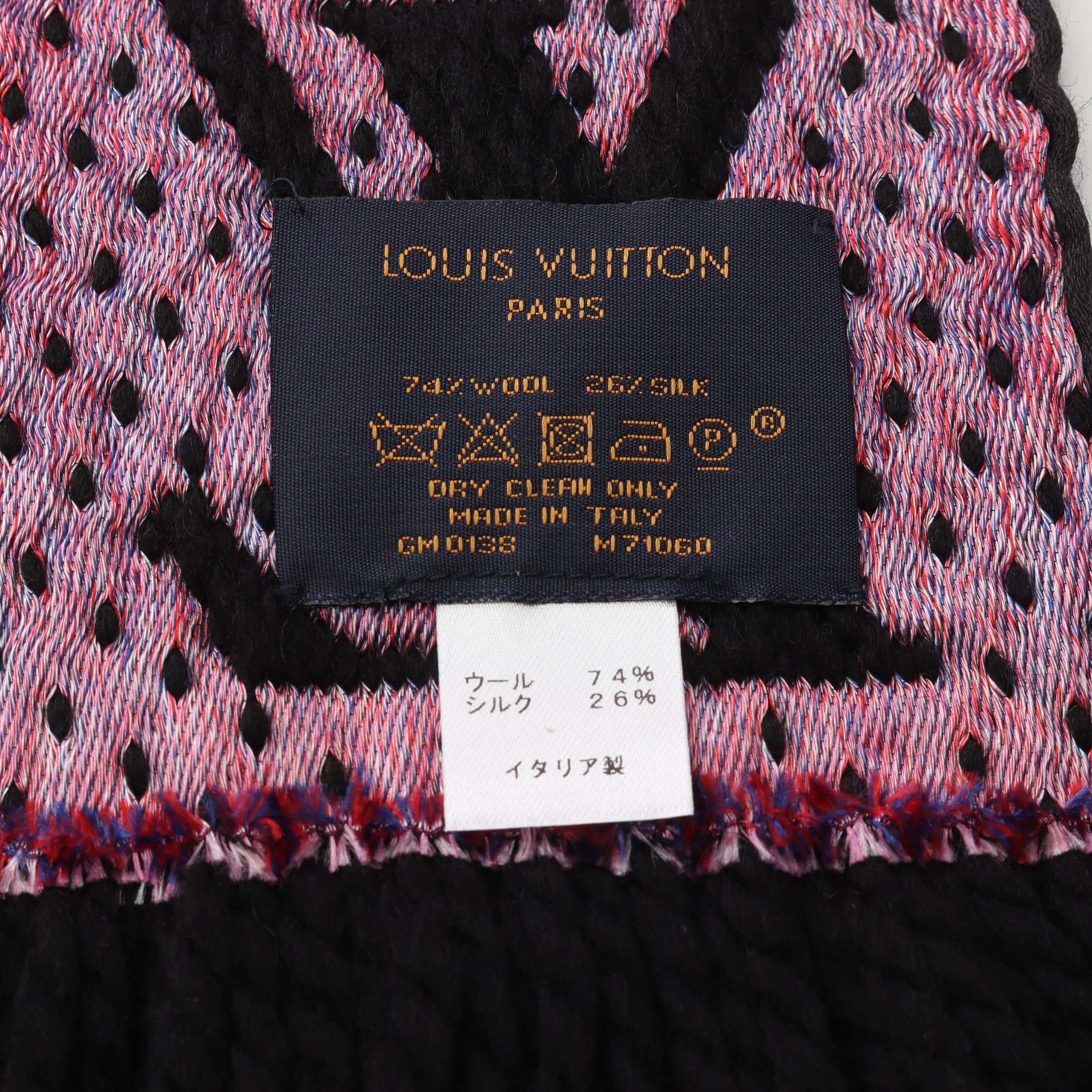 エシャルプ ロゴマニア LVストーリーズ マフラー ウール シルク