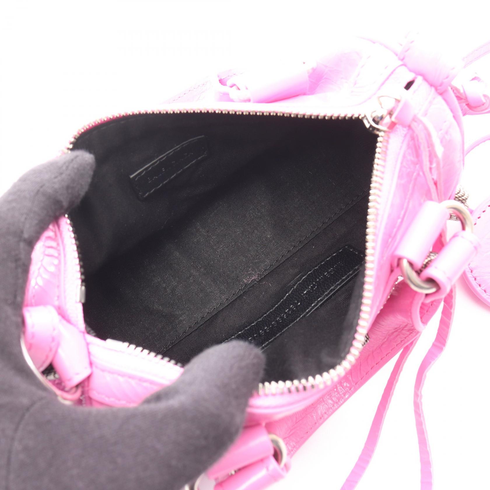 ル カゴール ナノ ダッフル ハンドバッグ レザー ピンク バレンシアガ