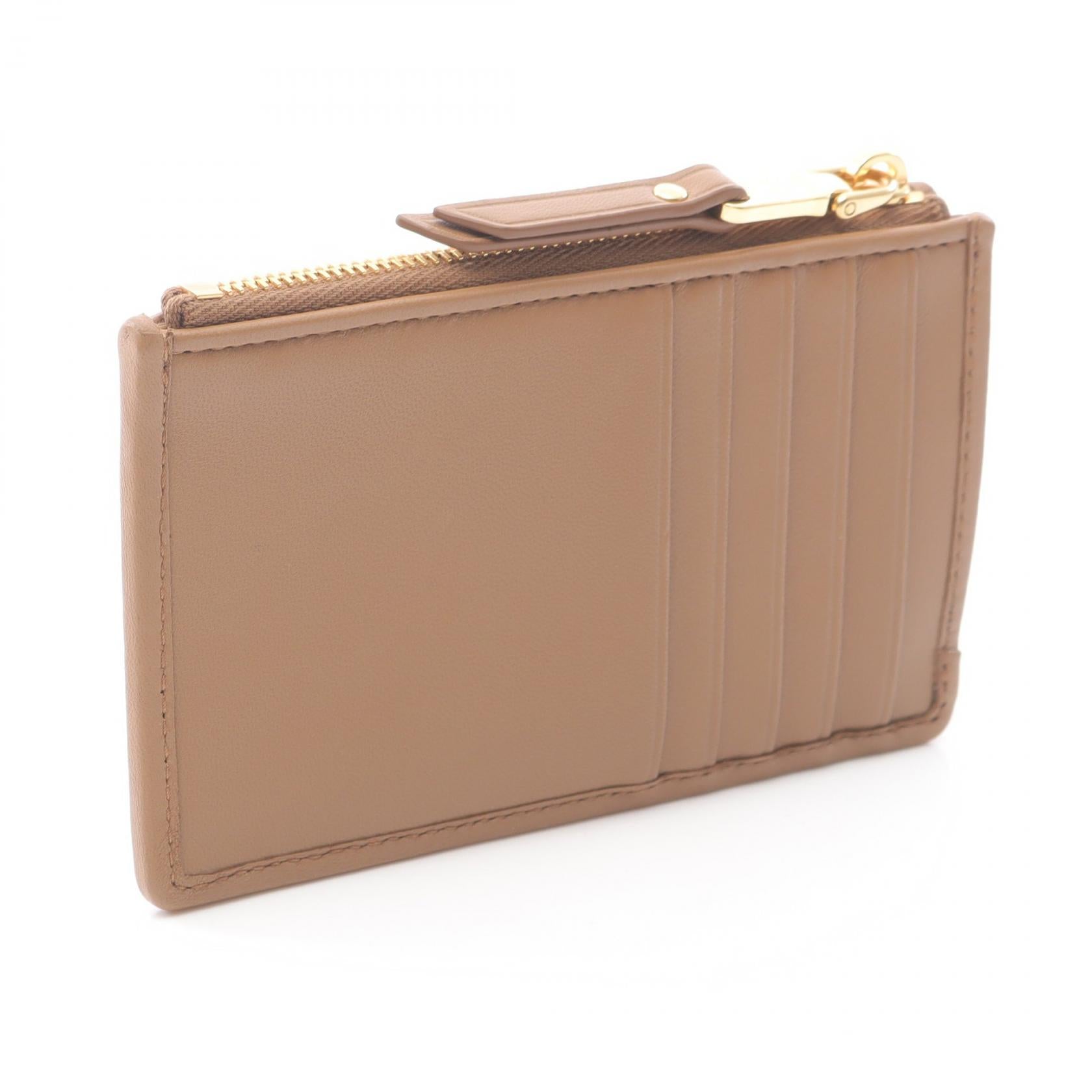 MATELASSE'MIU マテラッセ コインケース レザー ブラウン ミュウミュウ