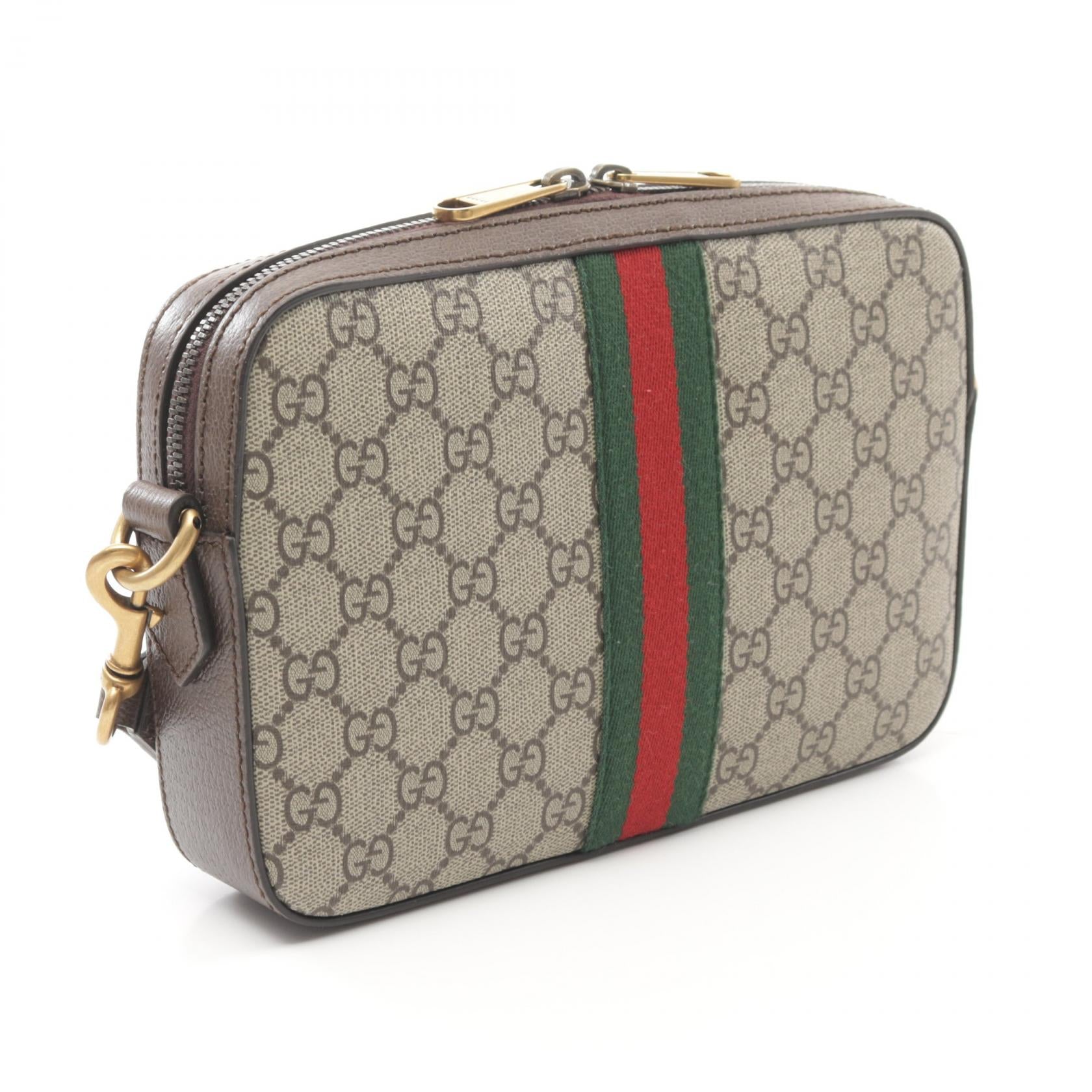 GGスプリーム シェリーライン ショルダーバッグ PVCコーティング