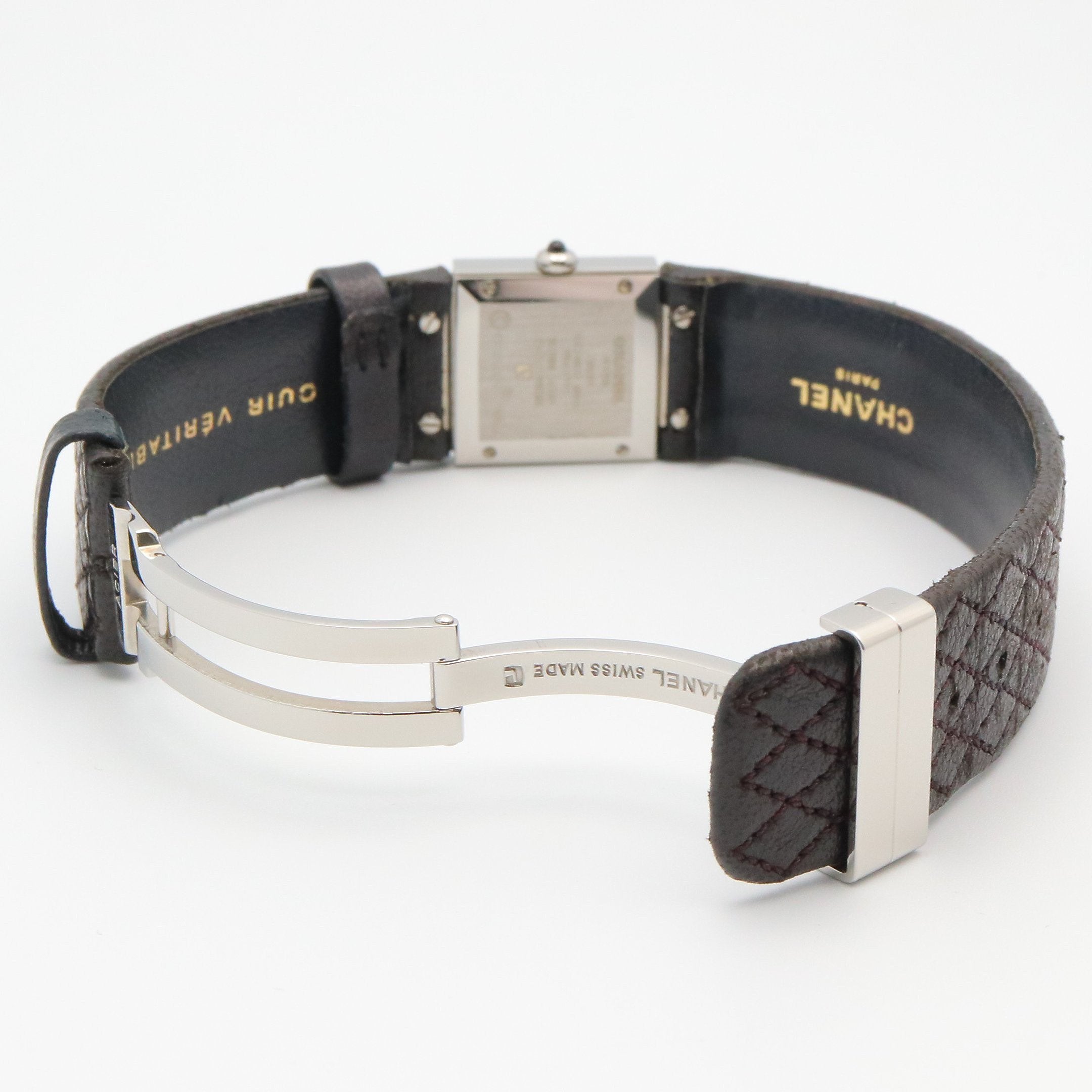 マトラッセ レディース 腕時計 クオーツ SS レザー ブラック ブラック