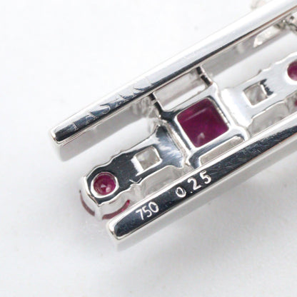 ルビー ダイヤ ネックレス ネックレス K18WG ルビー ダイヤモンド ホワイトゴールド レッド クリア タサキ アクセサリー TASAKI