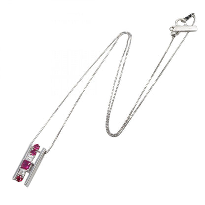 ルビー ダイヤ ネックレス ネックレス K18WG ルビー ダイヤモンド ホワイトゴールド レッド クリア タサキ アクセサリー TASAKI