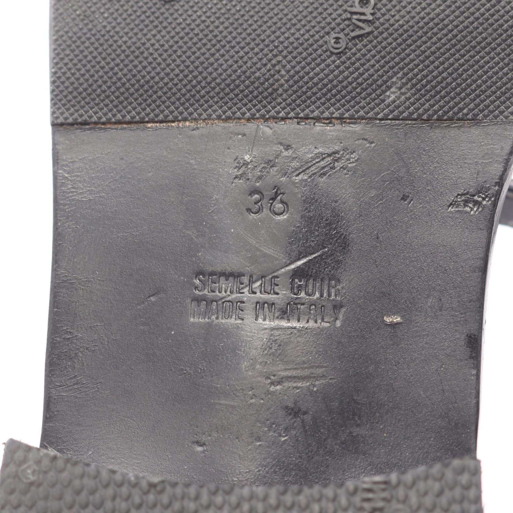ケリー金具 トングサンダル レザー ブラック エルメス シューズ HERMES