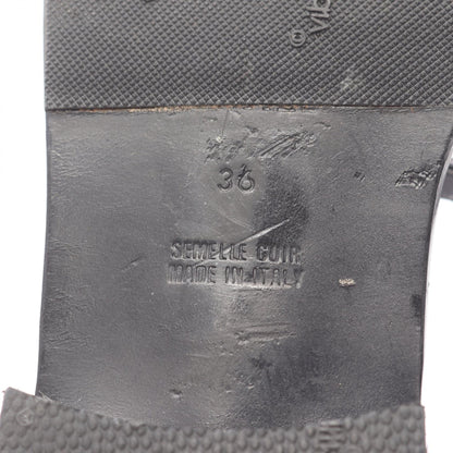 ケリー金具 トングサンダル レザー ブラック エルメス シューズ HERMES