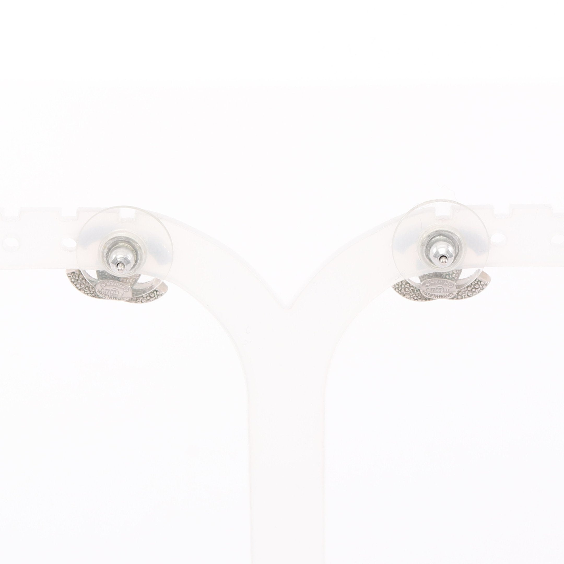 ココマーク ピアス GP ラインストーン シルバー クリア CI7V シャネル