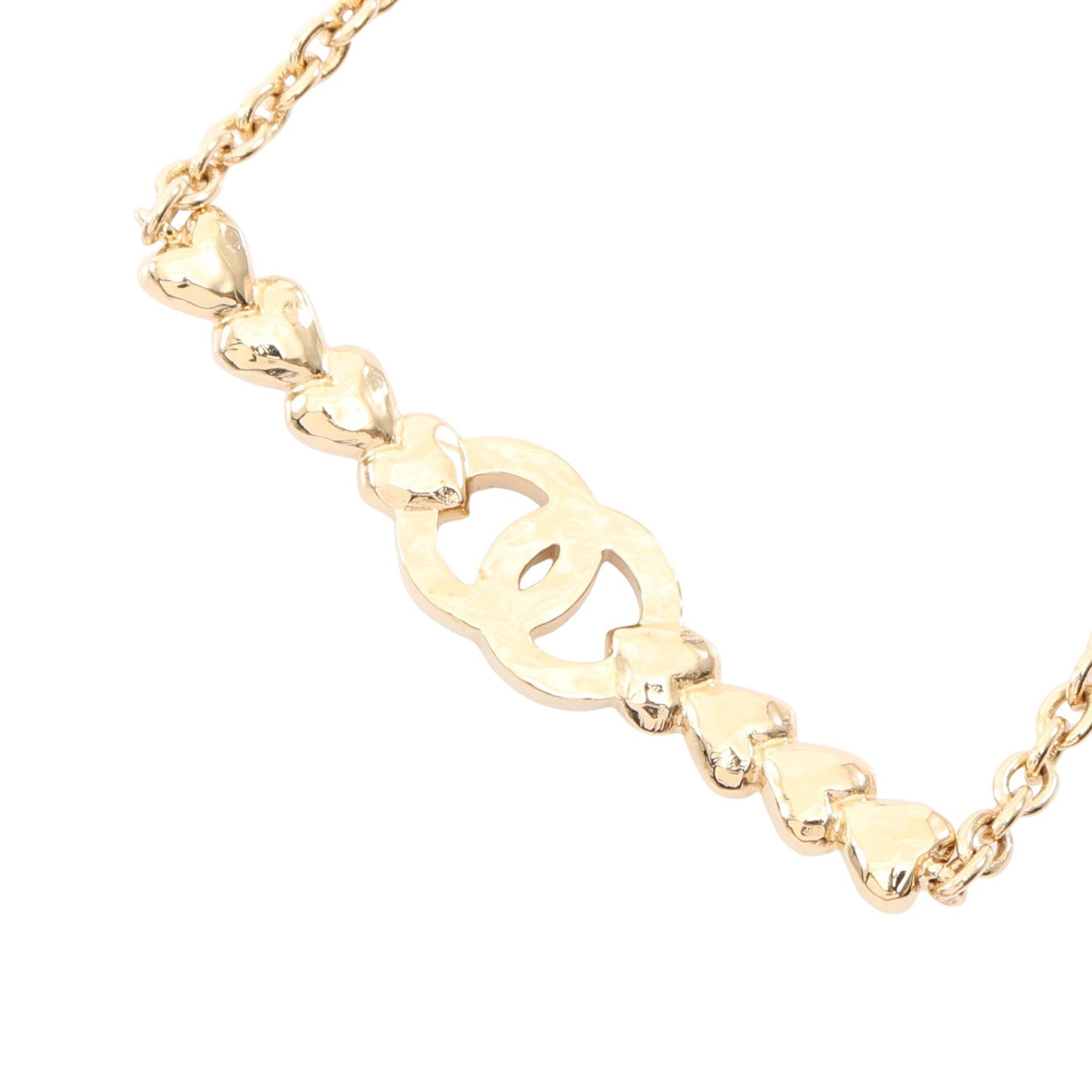 ココマーク ハート ネックレス GP ラインストーン ゴールド クリア B23P シャネル アクセサリー CHANEL
