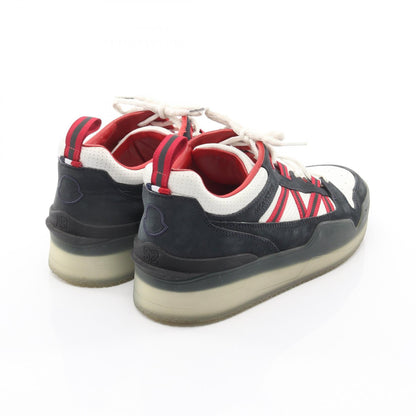 PIVOT LOW スニーカー レザー ヌバック ホワイト ダークネイビー レッド モンクレール シューズ MONCLER