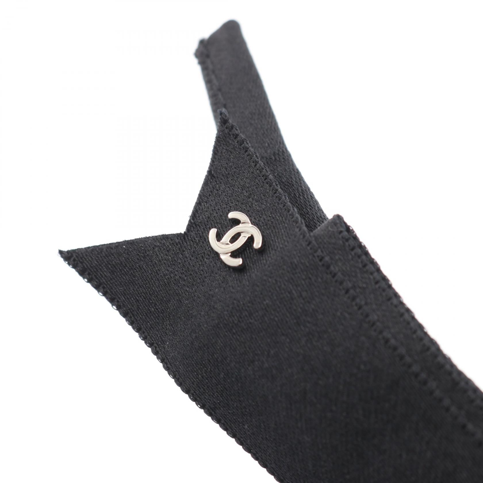 シャネル　リボン　カチューシャ　ビジュー　レア　ココマーク　正規品 シャネル リボン カチューシャ ビジュー レア ココマーク 正規品