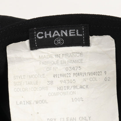 ココマークボタン スカート ウール ブラック シャネル ボトムス CHANEL