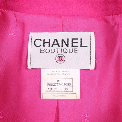 ココマーク グリポアボタン ジャケット ウール ピンクパープル 96A シャネル アウター CHANEL