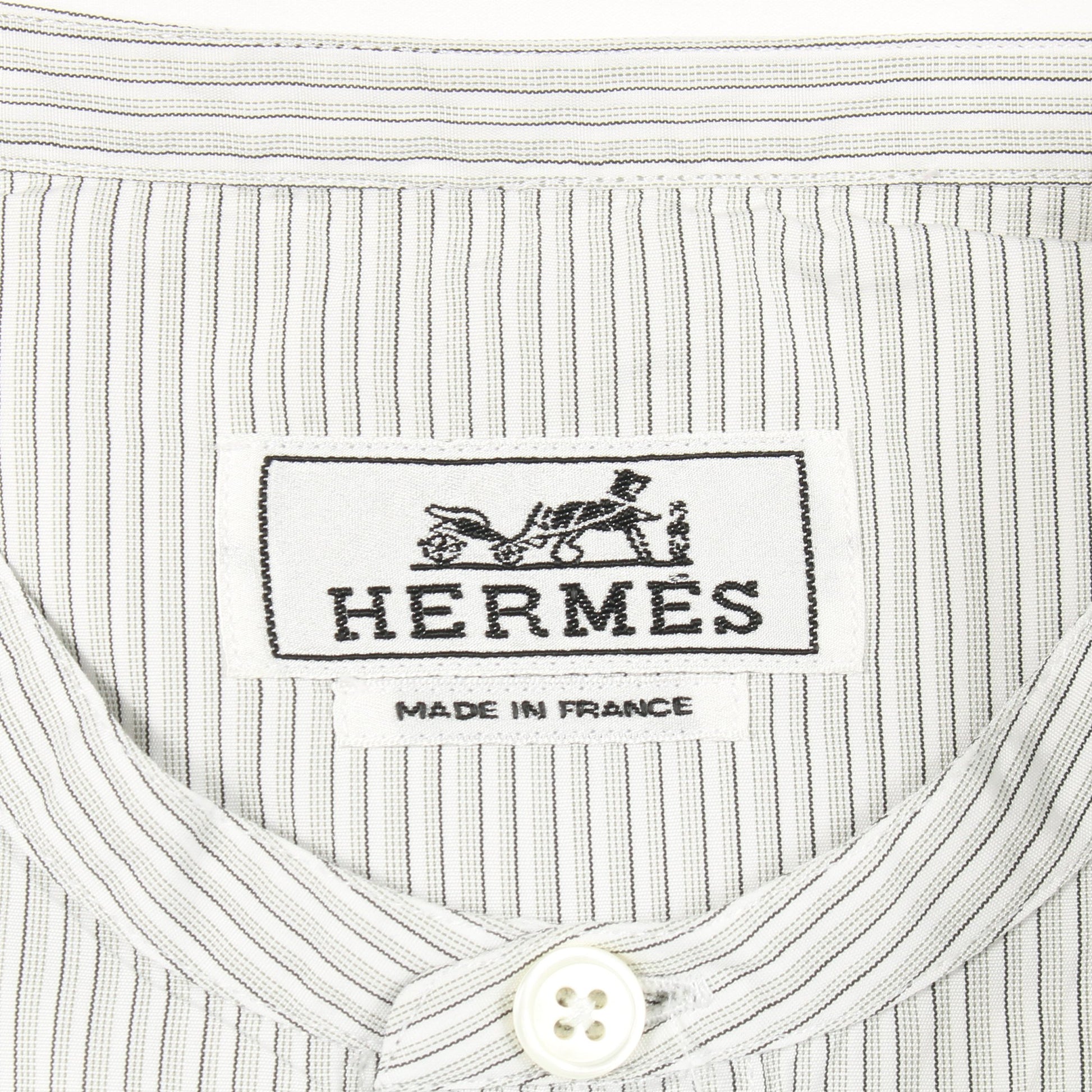 セリエボタン シャツ コットン ホワイト エルメス トップス HERMES