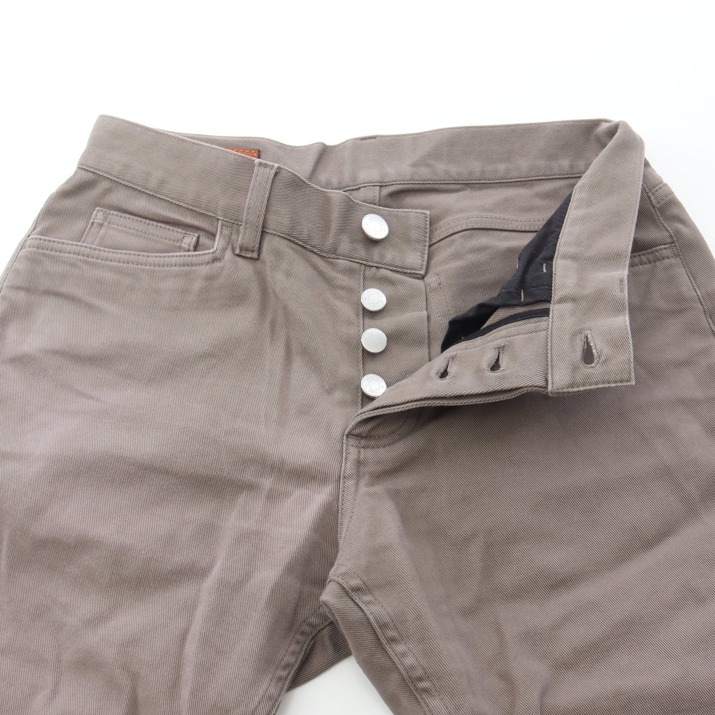 デニムパンツ コットン グレー ボタンフライ エルメス ボトムス HERMES