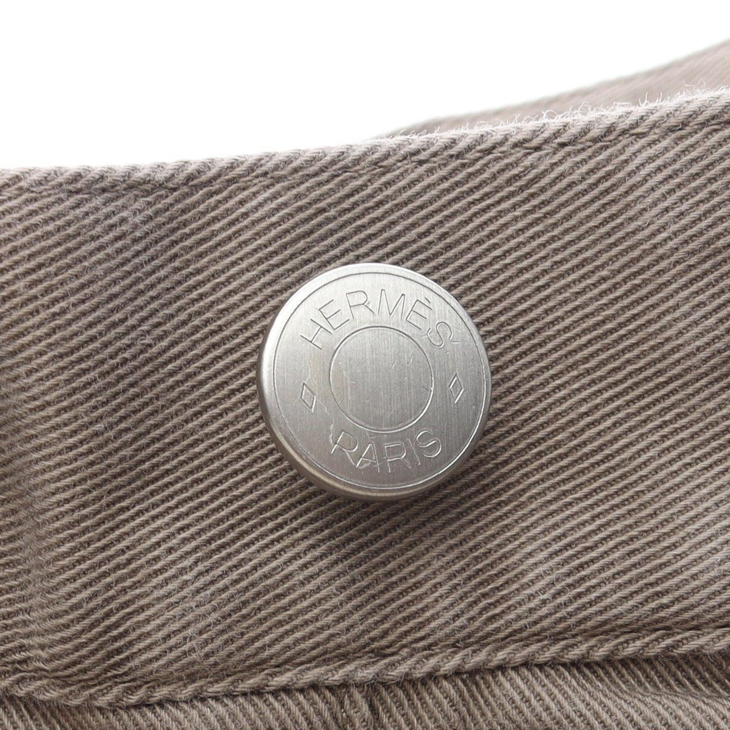 デニムパンツ コットン グレー ボタンフライ エルメス ボトムス HERMES