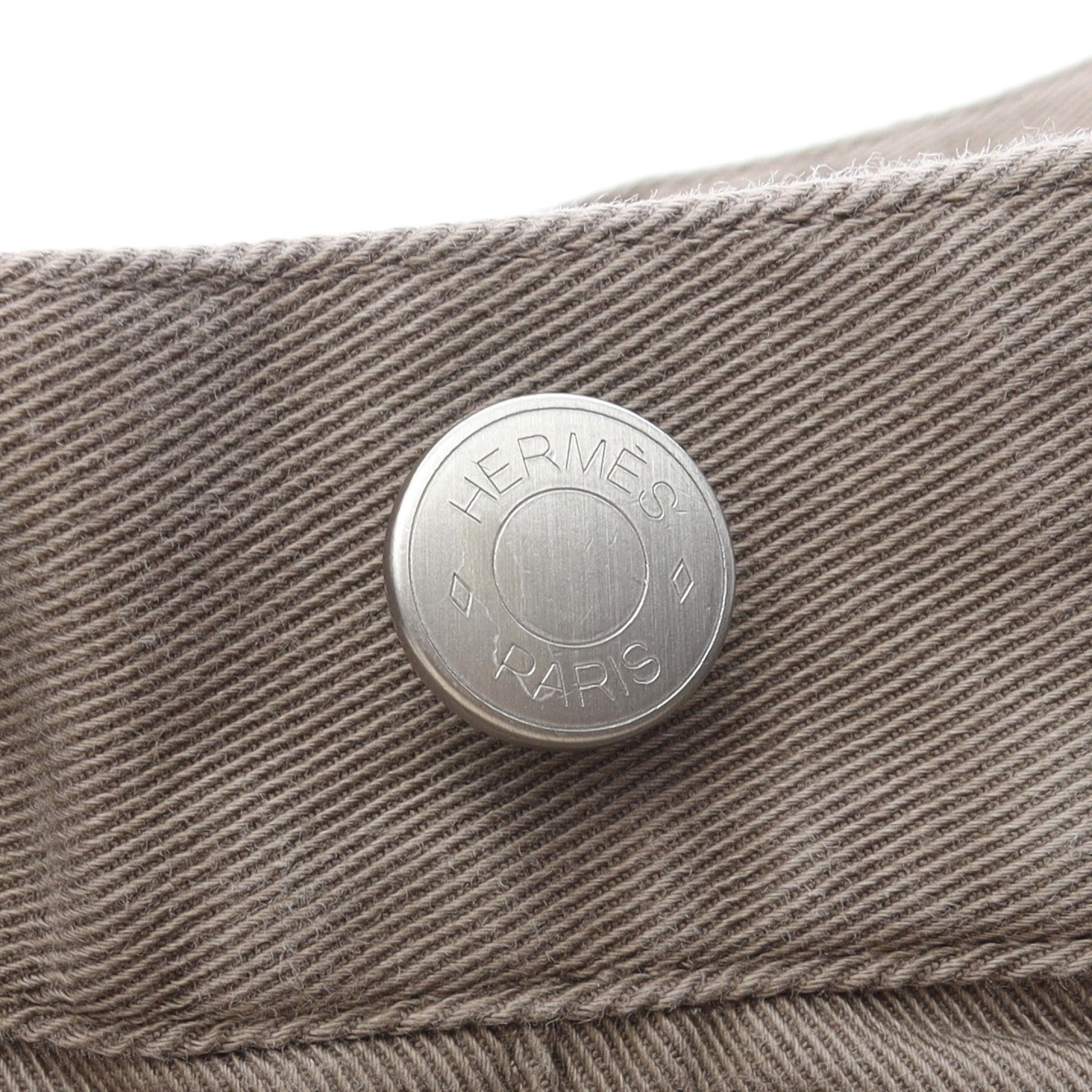 デニムパンツ コットン グレー ボタンフライ エルメス ボトムス HERMES