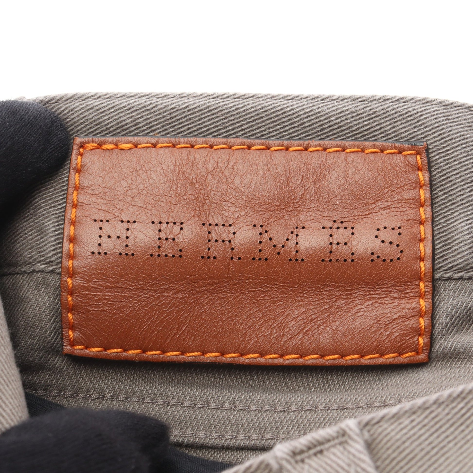 デニムパンツ コットン グレー ボタンフライ エルメス ボトムス HERMES