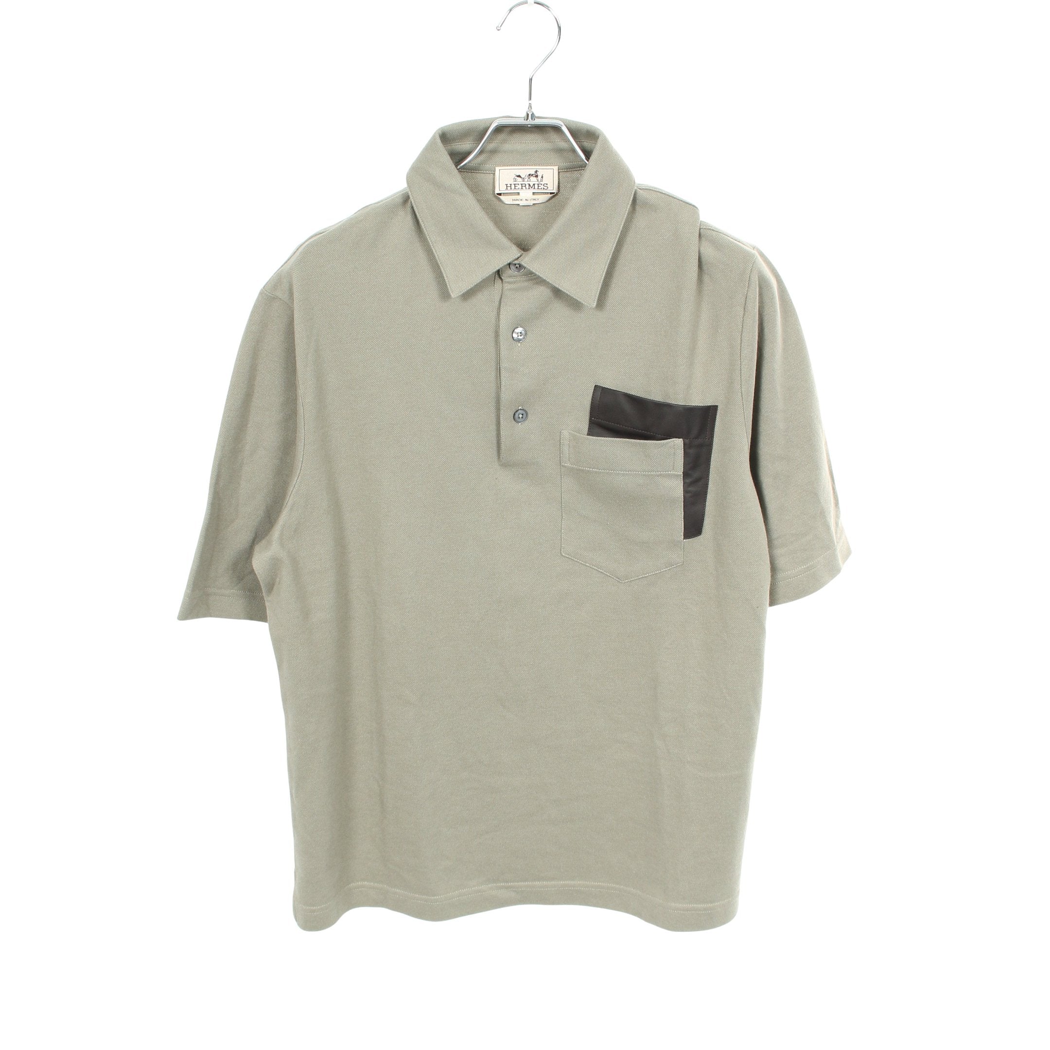 エルメス　ポロシャツ ポロシャツ 半袖 コットン カシミヤ カーキグリーン エルメス – RECLO