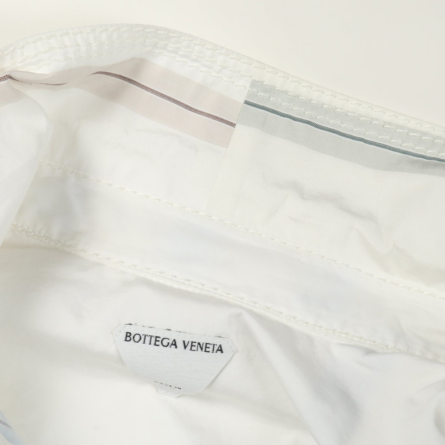 シャツ 長袖 チェック コットン オフホワイト マルチカラー ボッテガヴェネタ トップス BOTTEGA VENETA