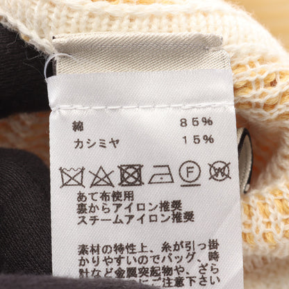ニット コットン カシミヤ イエロー ホワイト エルメス トップス HERMES