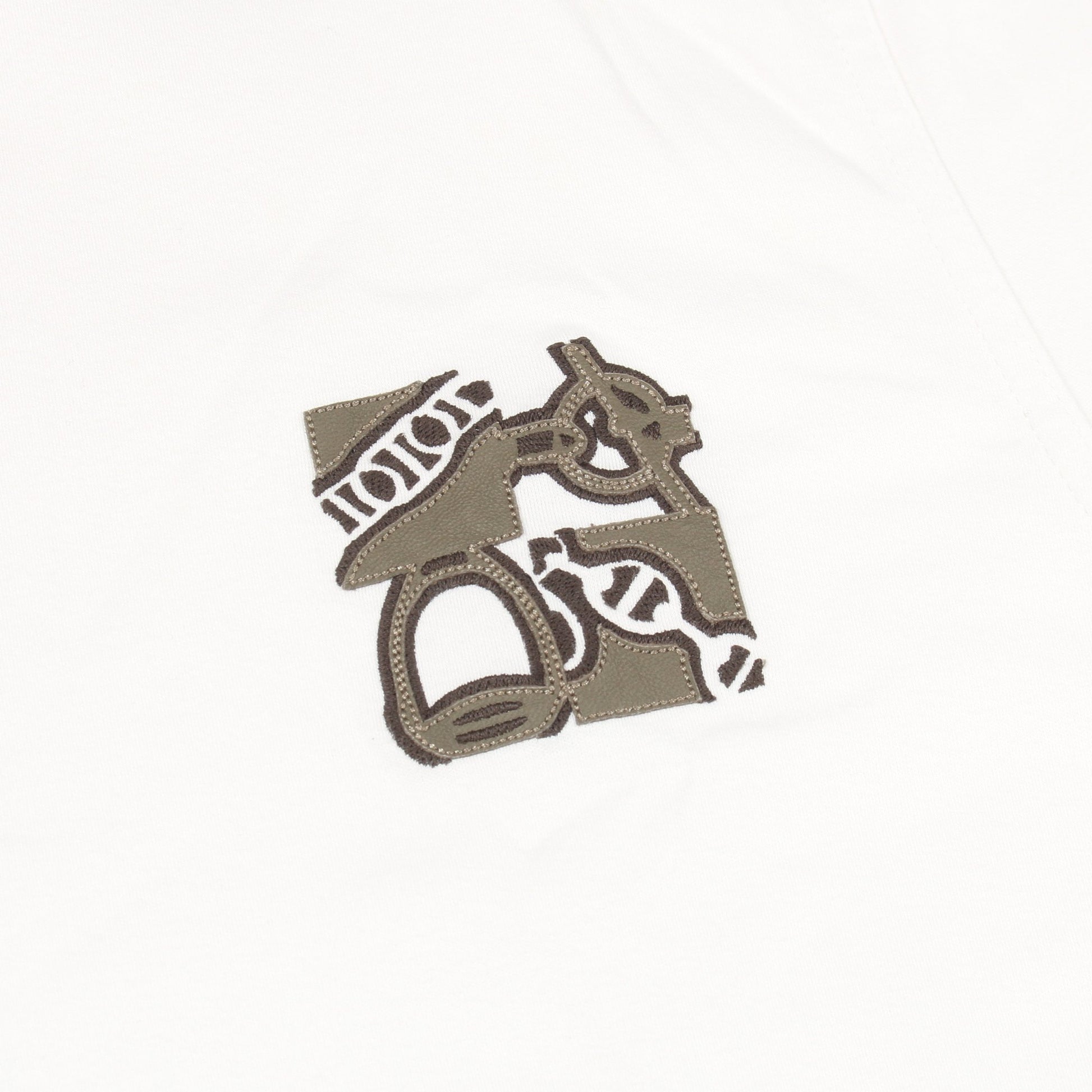ミニパッチ メタルリー オ カレ 半袖Tシャツ コットン ホワイト エルメス トップス HERMES