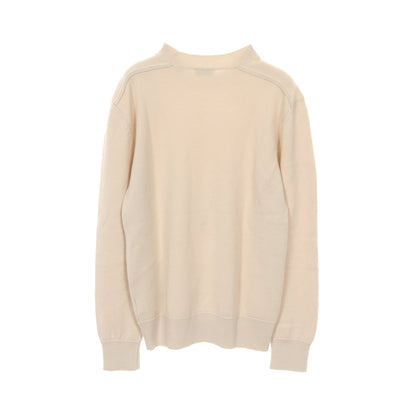 ニット クルーネック ロゴパッチ ウール アイボリー バーバリー トップス BURBERRY